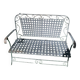 Wrought iron folding garden bench