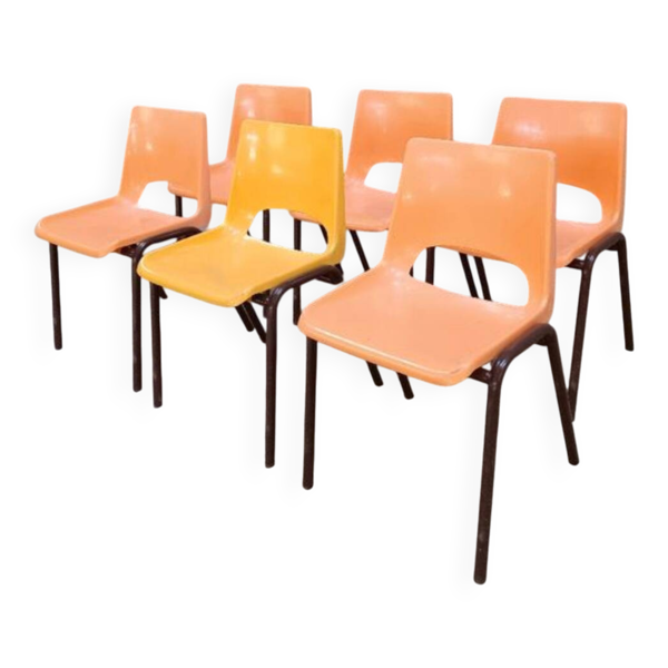 Lot de 6 chaises enfant maternelle