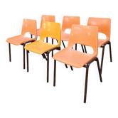 Lot de 6 chaises enfant maternelle