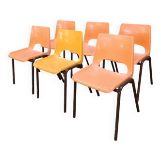 Set of 6 nursery children's chairs