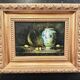 Petite huile sur panneau , nature morte début XXe.