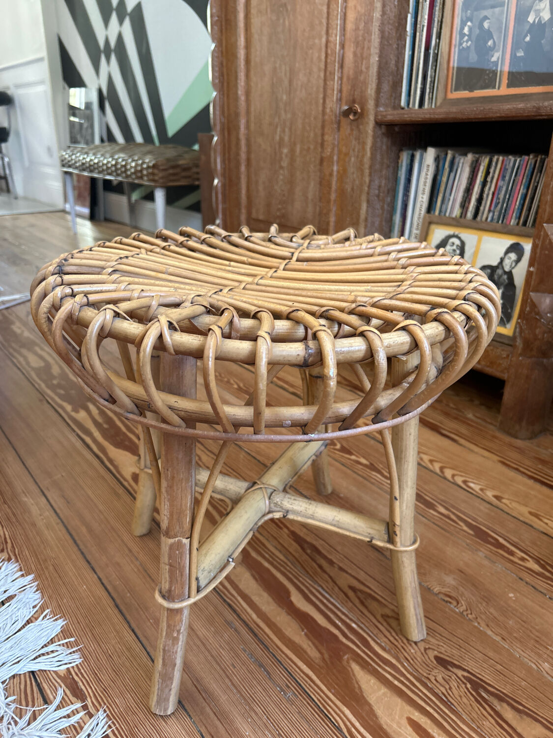 Rattan stool