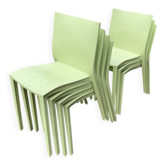 Slick-slick Starck pistachio chairs (set of 7)