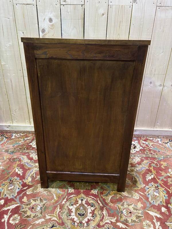 Petite vitrine art deco en noyer et placage