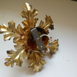 Golden metal wall light