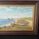 Beautiful painted picture depicting a seaside landscape.