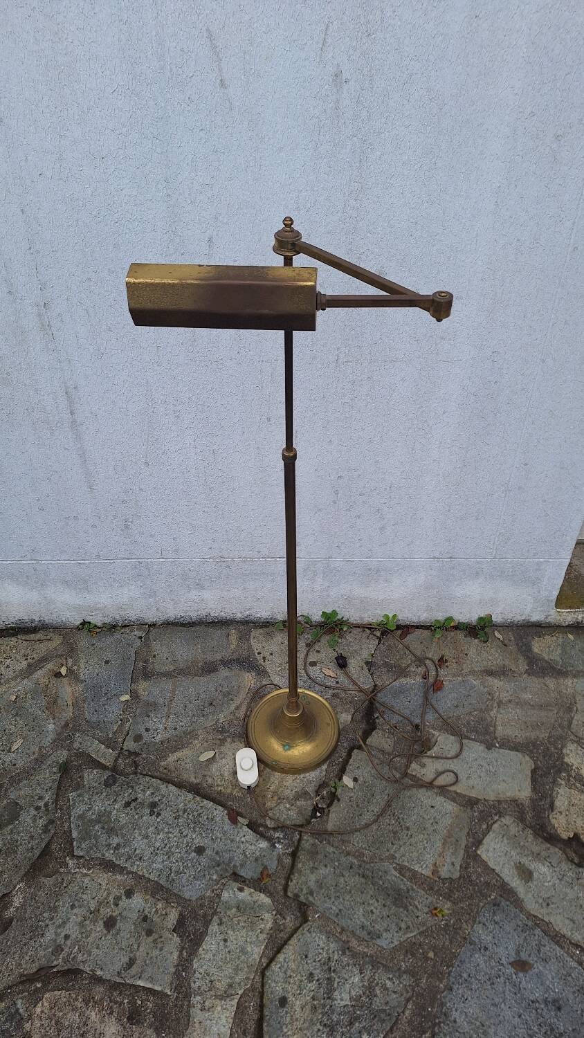 1970s brass floor lamp