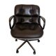 Charles Pollock Knoll Office Chair - Black Leather (Signed Model)