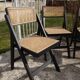 4 folding chairs in rattan and black wood by H&M