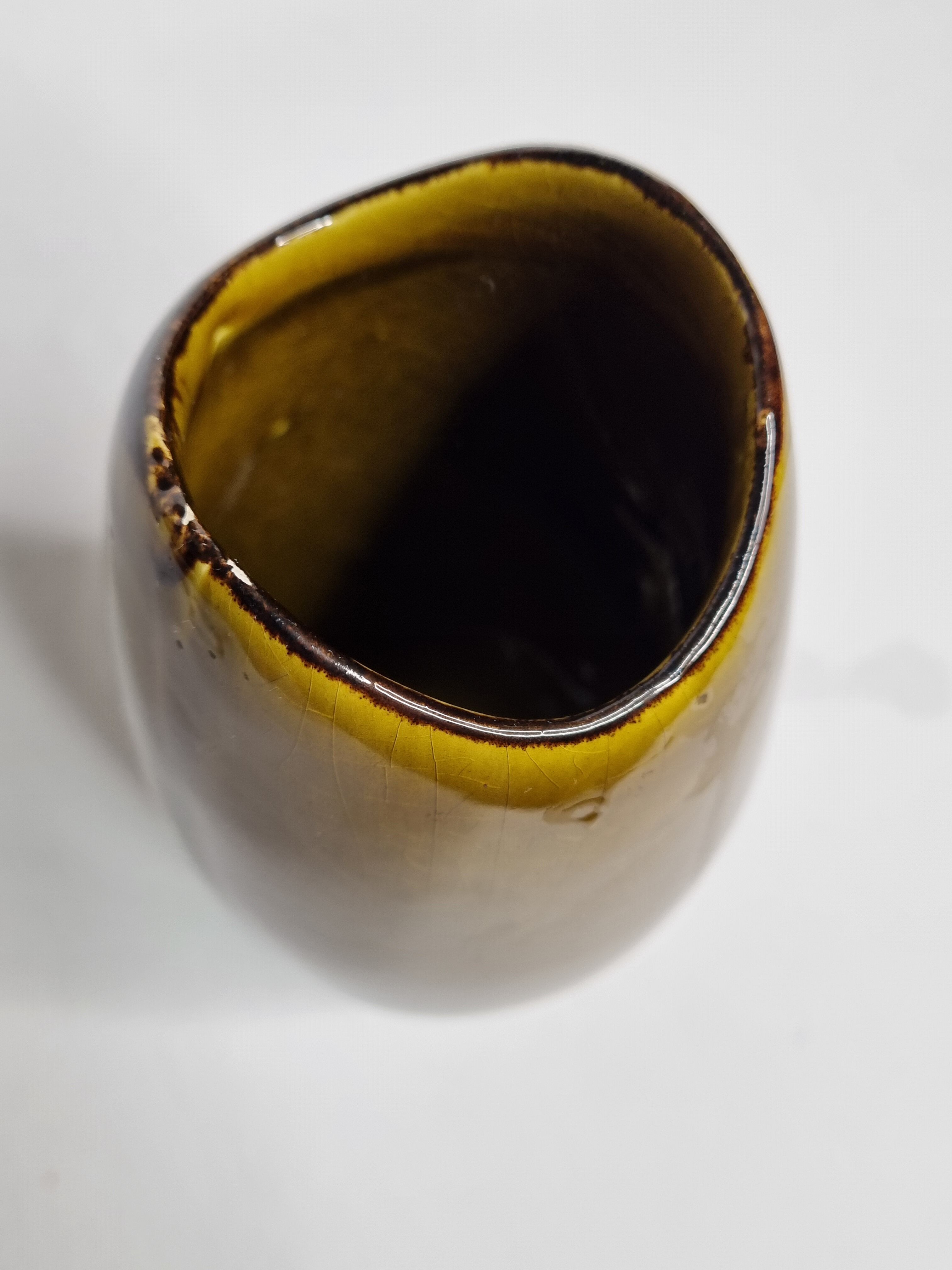 Vintage vase decorated with fruit and flowers hand-painted 20 cm