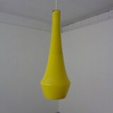 Yellow Teardrop Glass Ceiling Lamp from Holmegaard, Denmark, 1960s