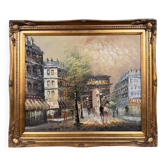 After Renée Wilsson: Oil on canvas The Arc de Triomphe in Paris circa 1980