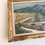 Provence oil from the 1950s under glass