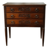 Solid walnut chest of drawers, early 20th century