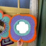 Retro flower wall mirror