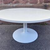 Modular table with cast iron tulip leg system brand jer fonderie chenesseau orléans 1970