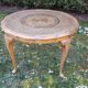 English-style coffee table wood and caning