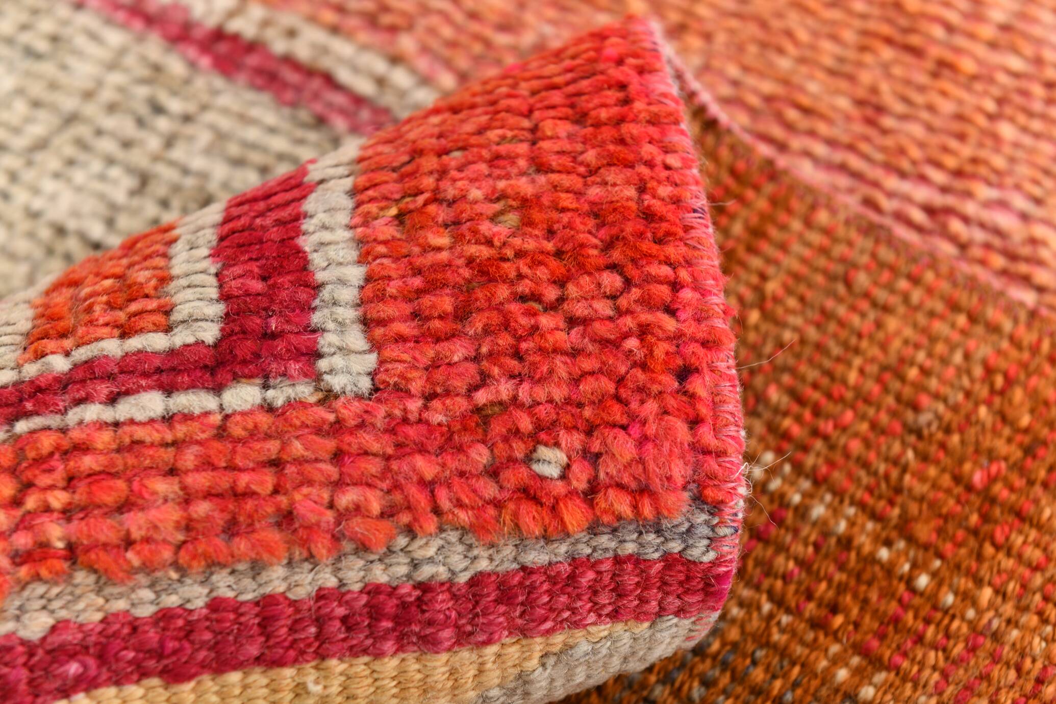 3x12 Turkish Runner Faded Pink & Grey Turkish Wool Runner Rug, 96x352Cm