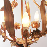1970s Regency golden ceiling lamp