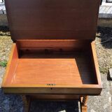 Davenport writing desk in fruitwood and burl veneer