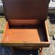 Davenport writing desk in fruitwood and burl veneer.