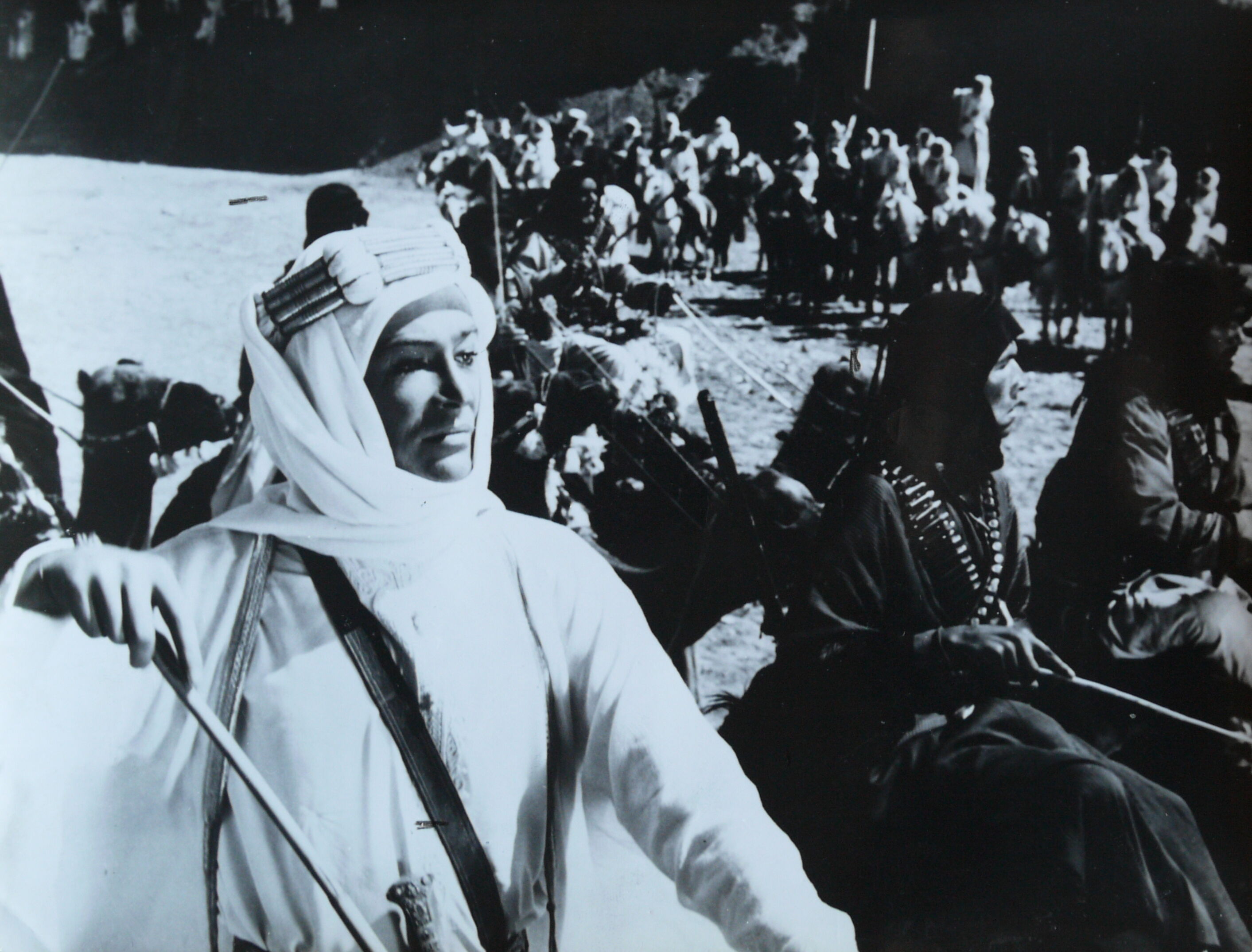 Press photo of the filming "Lawrence of Arabia" David Lean