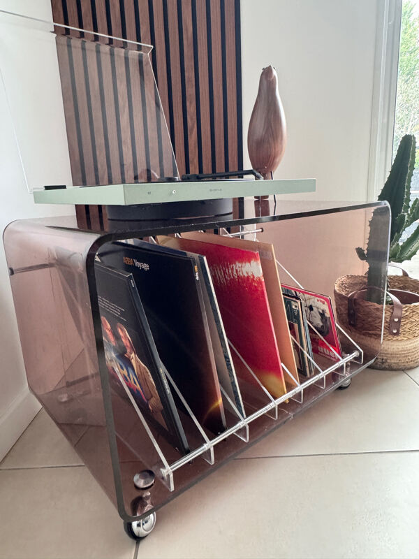 Table basse/meuble vinyles M. Dumas Roche Bobois vintage