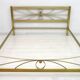 Mid-Century Modern Gilded and Satin Brass Double Bed, 1970