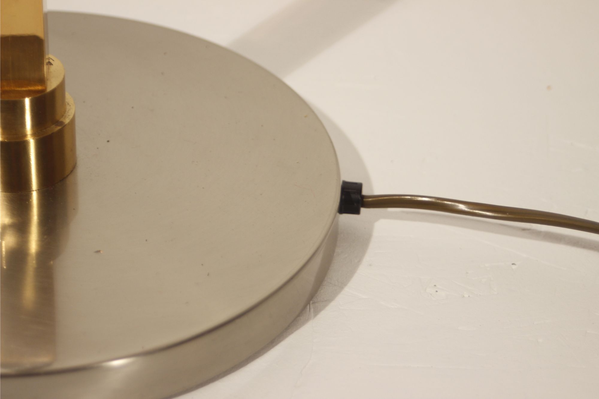 Chromium post-modernist lamppost - brass 1970s