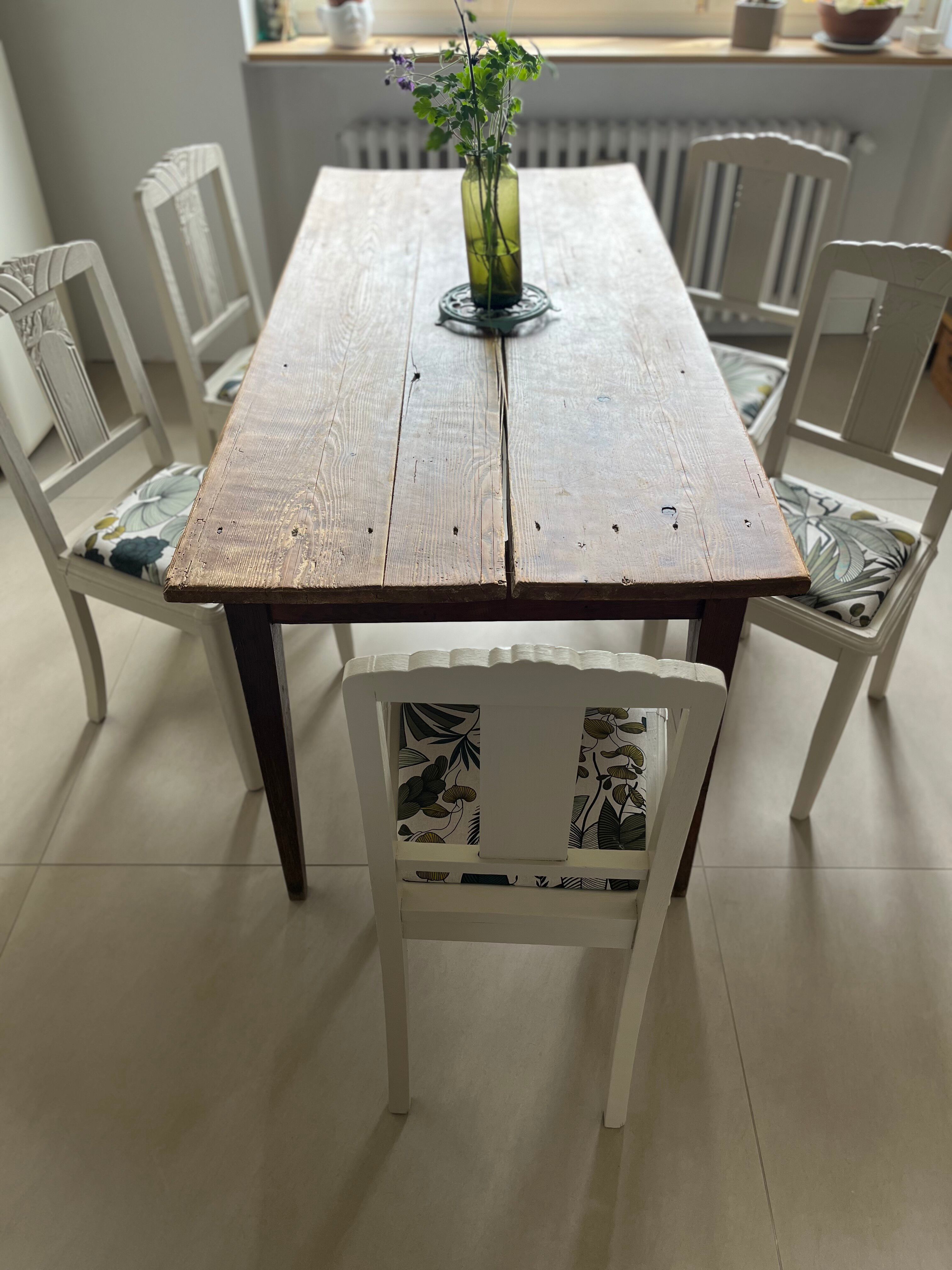 5 relooked antique chairs
