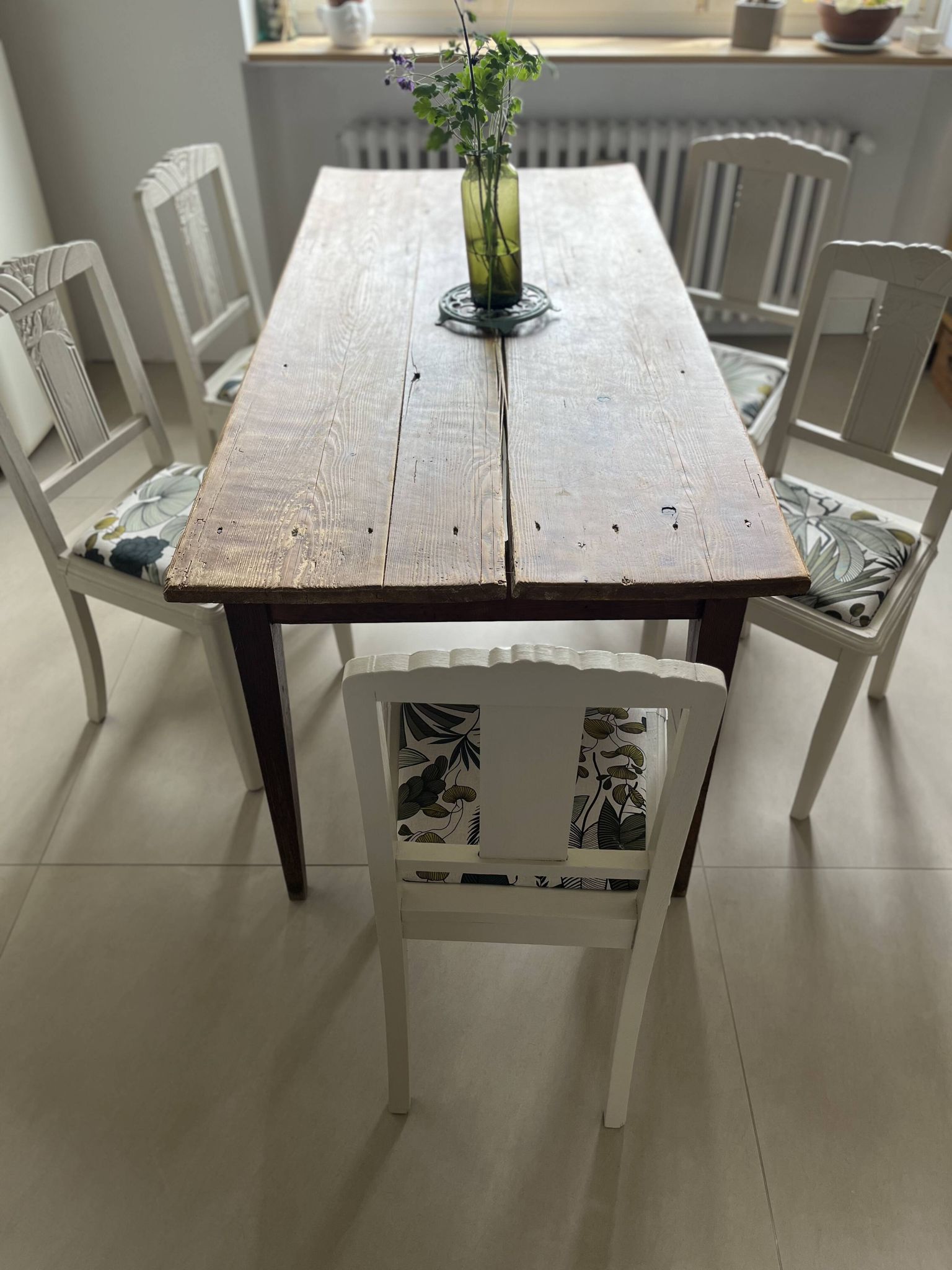 5 relooked antique chairs