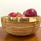 Basket in bamboo and brass from the 70s