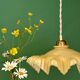 Vintage yellow opaline pendant light