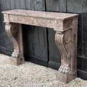 Cheminée Charles X en marbre de Waulsort, XIXème siècle