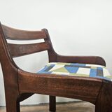 70s chairs for dining room in beech and Space Age fabric