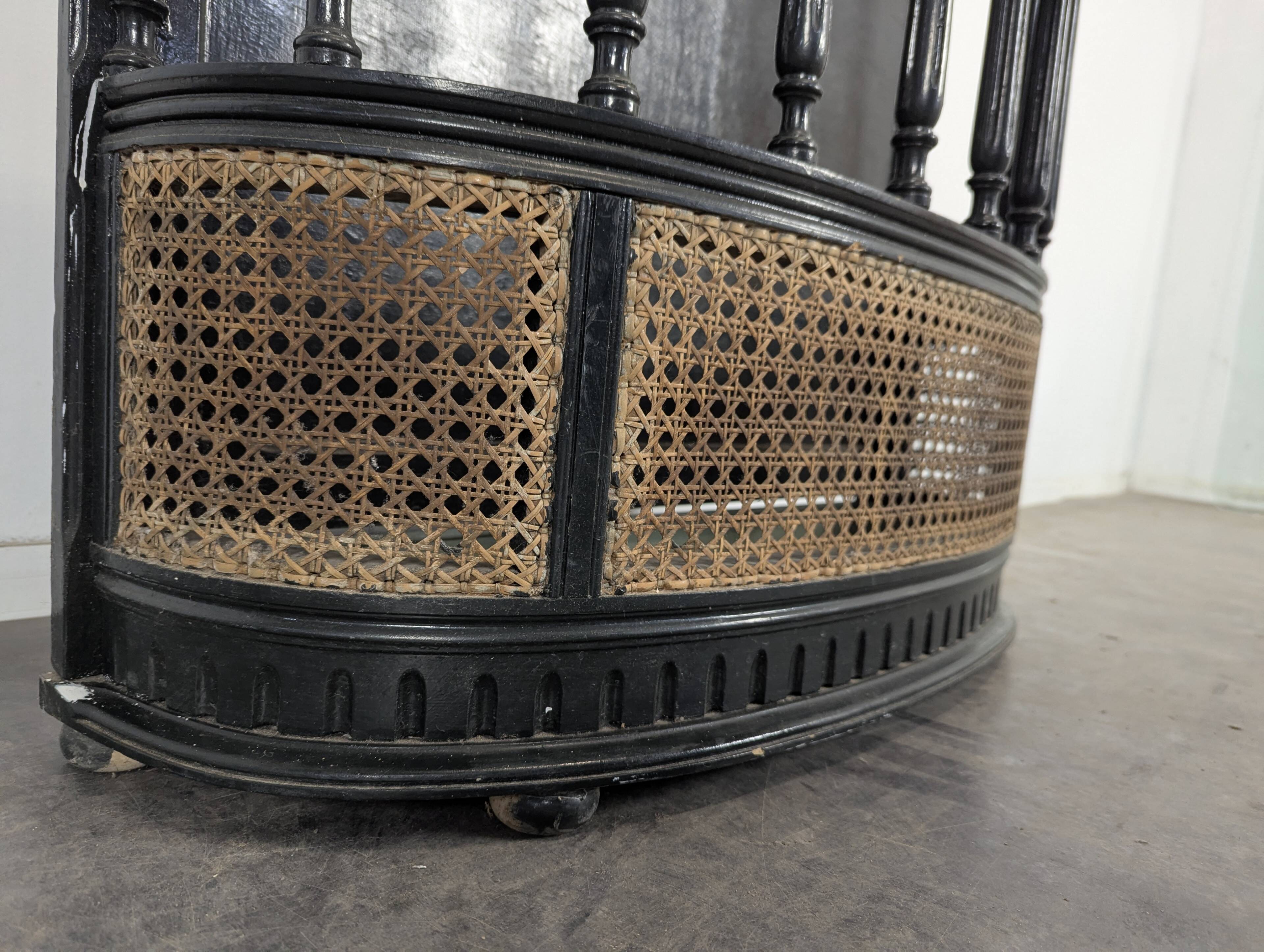 Napoleon III umbrella stand in blackened wood