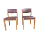 Paire de chaise baumann made in france siège 31 chêne et skaï
