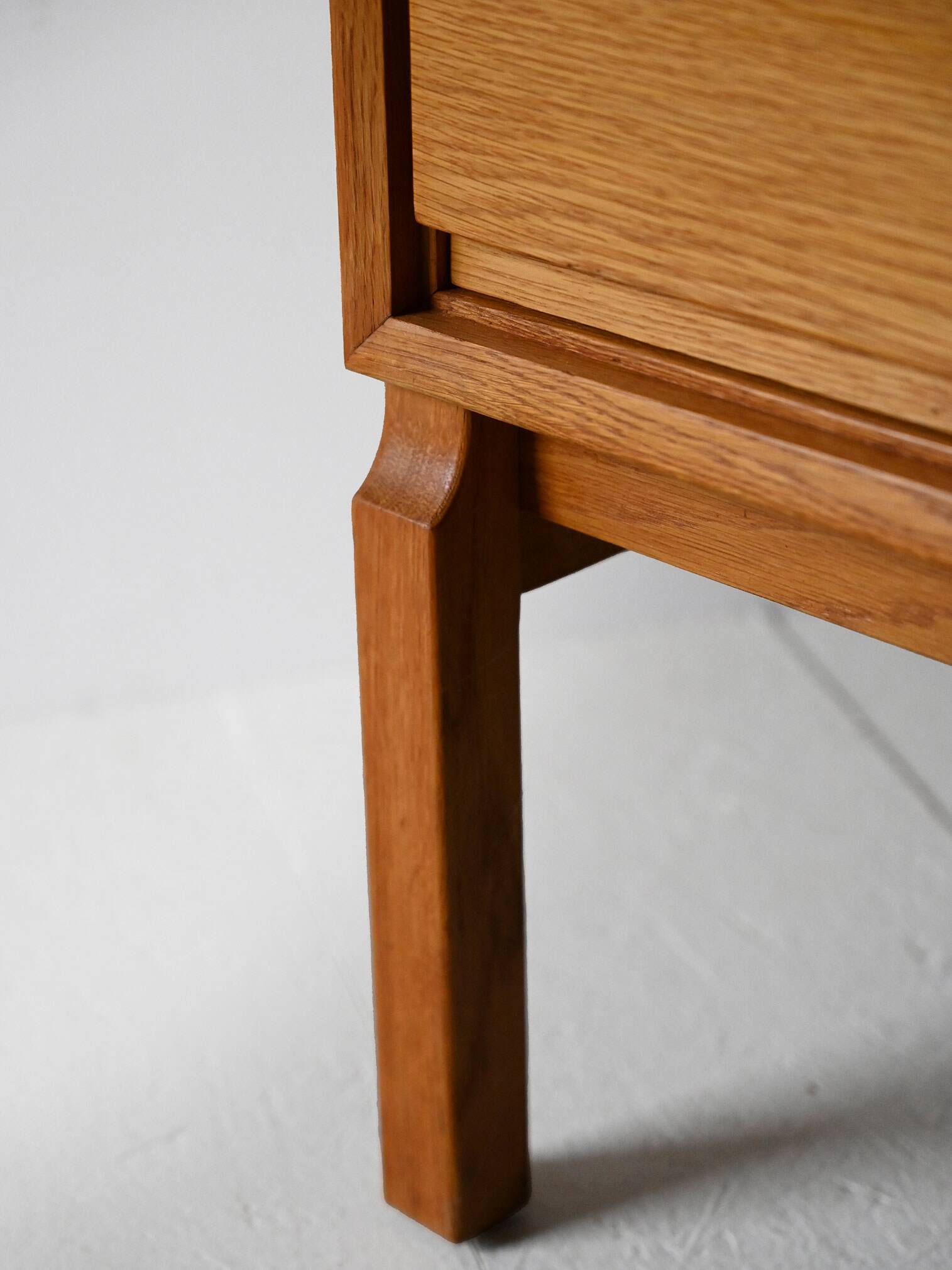Oak bookcase with drawers