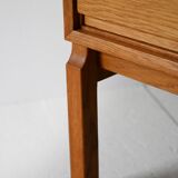 Oak bookcase with drawers