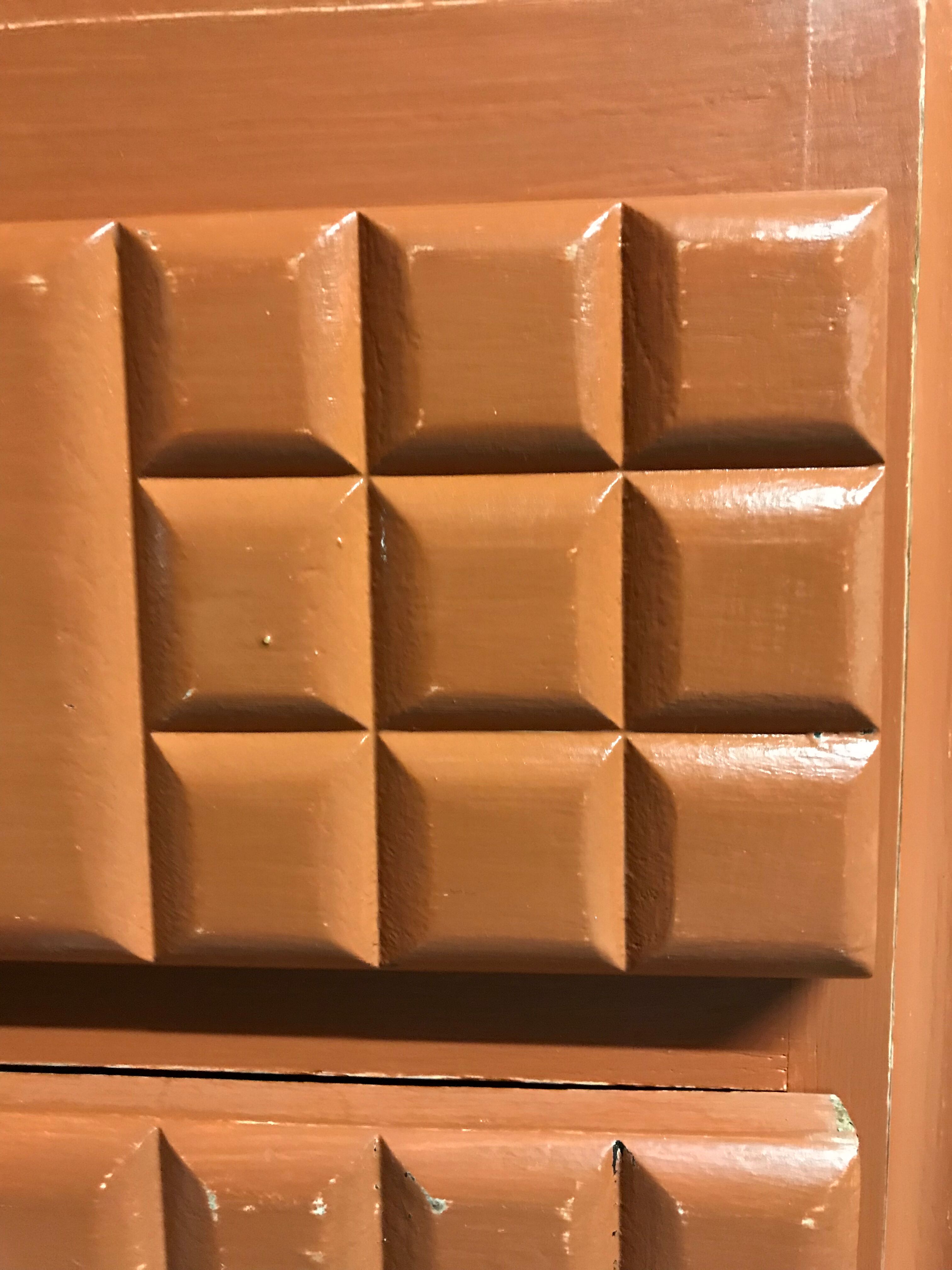 Chest of drawers time Art Deco ochre / renovated orange