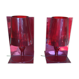 2 red Take Kartell lamps