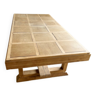 Art deco table in solid oak 1930