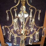 Chandelier with tassels and cage