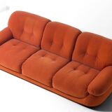 Vintage 'Sapporo' 3-seater sofa in suede by Mobil Girgi, 1970s