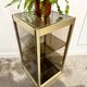 70s console smoked glass