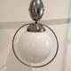 Suspension chandelier vintage globe white circle chrome goes up and down