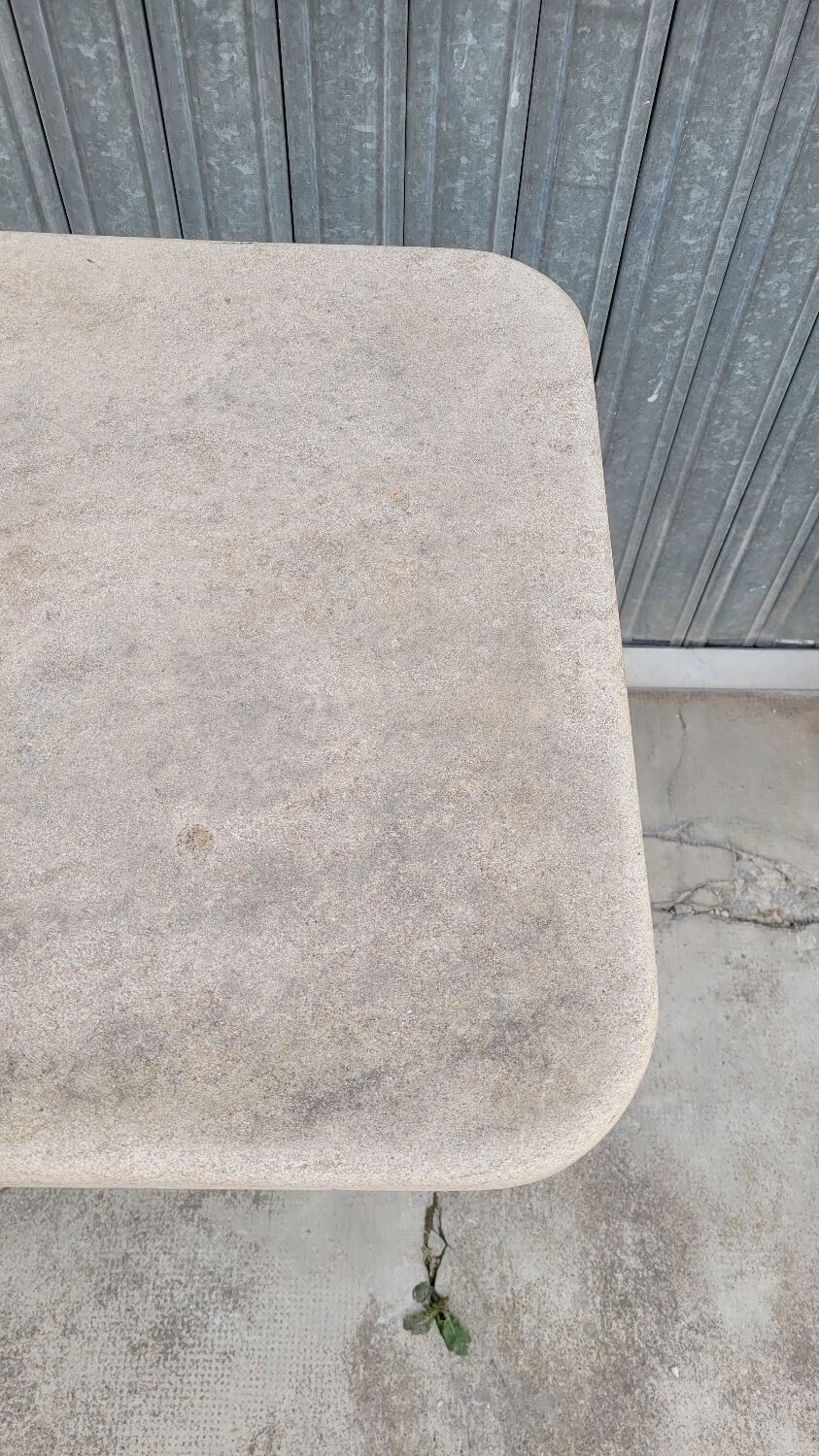 Parisian bistro pedestal table in antique marble