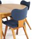 Dining set with round beech table + 4 'Heart' vintage dining chairs.