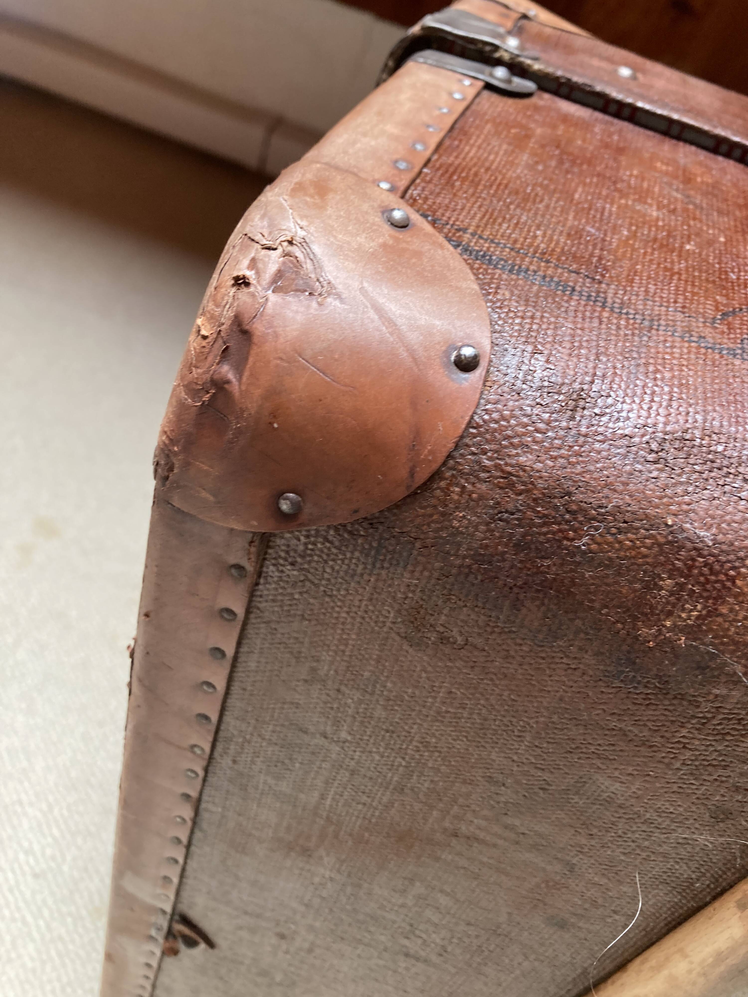 Antique travel trunk