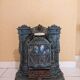 Mobile cast iron stove model "la chatte" designed by the French engineer Edmond Chaboche in 1883